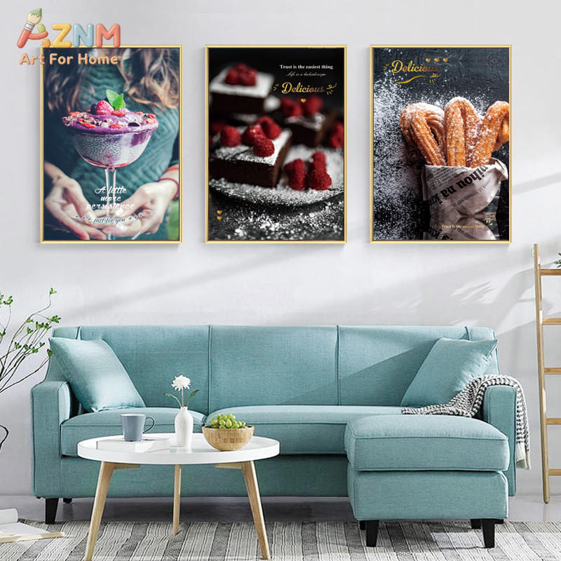 Photography Quotes Inspirational - AZNM 3PCS Delicious Dessert Canvas Wall