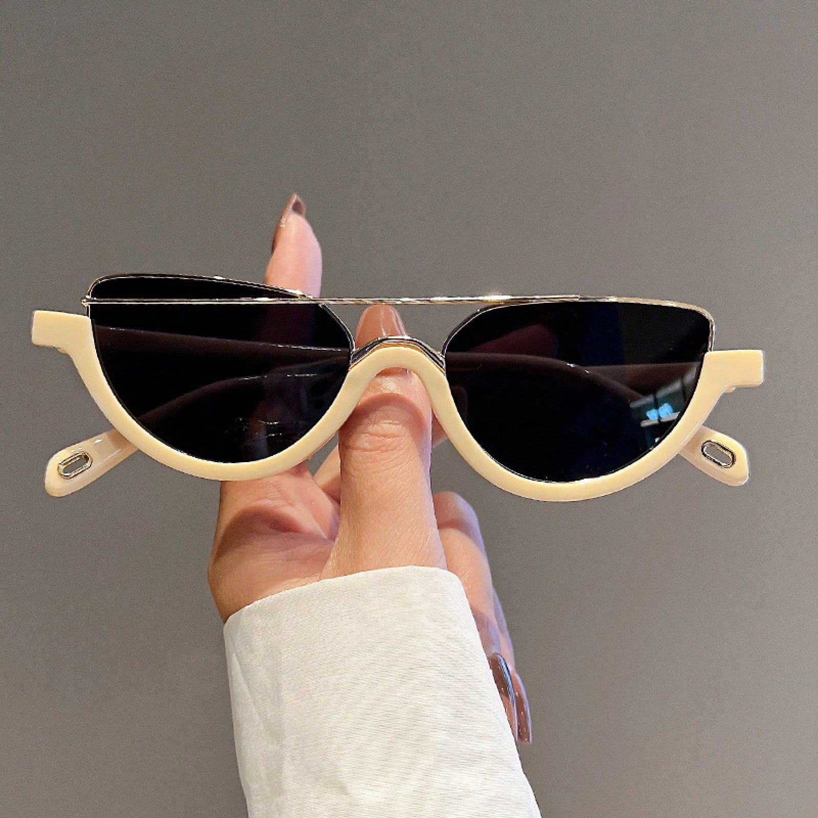 Photography Street - Women's Half-Fashion Glasses Street Photography Style
