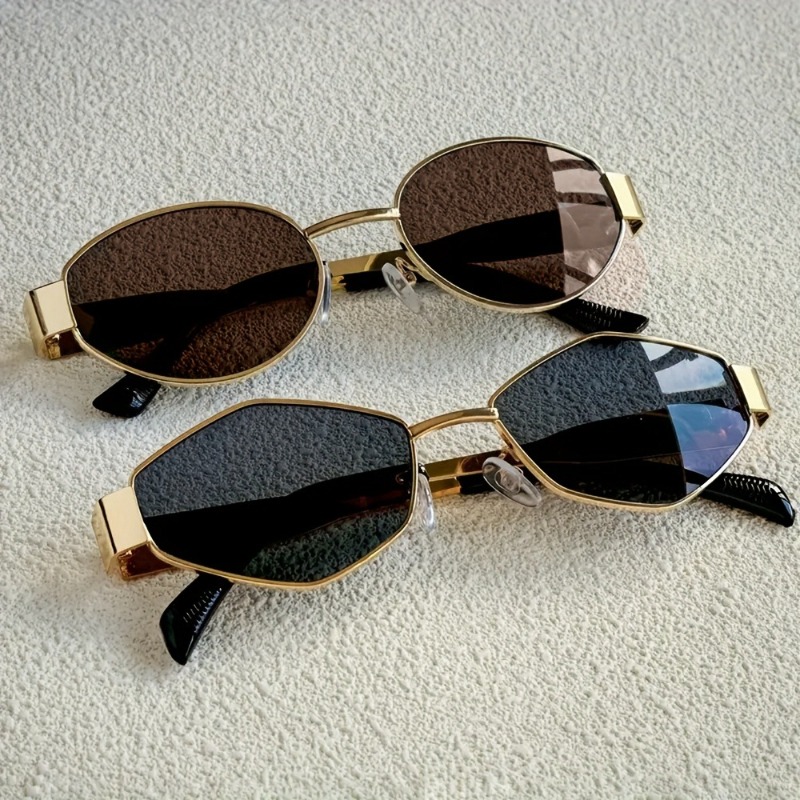 Photography Street - 2pcs Summer Trendy Glasses Set Rhombus