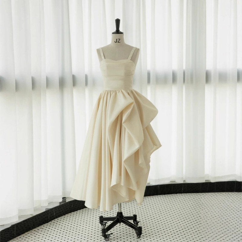 Photography Natural Lighting - French Suspender Light Wedding Dress, Morning