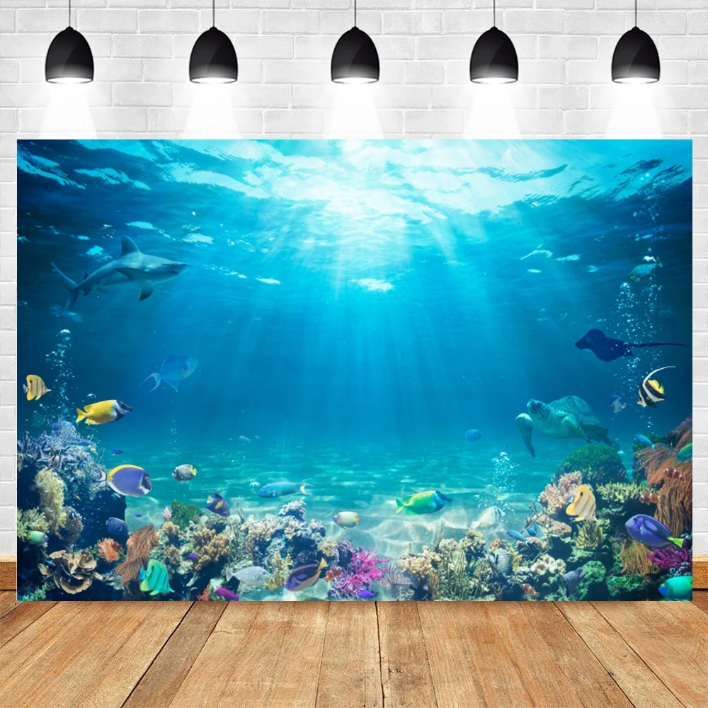 Underwater World Photo Backgro - Photography History ulasan dan harga