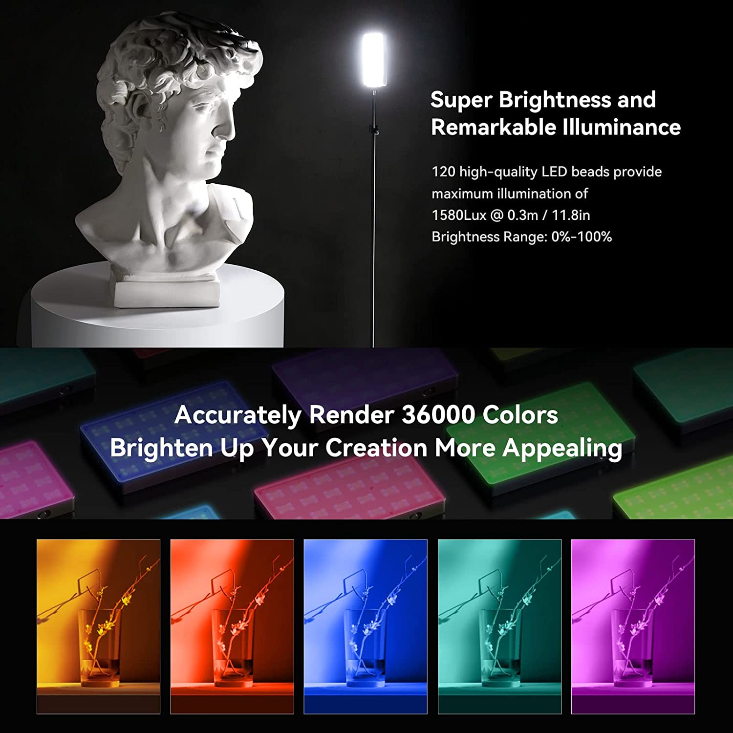 SmallRig RM120 RGB LED Video L - Photography Umbrella Lights ulasan dan harga