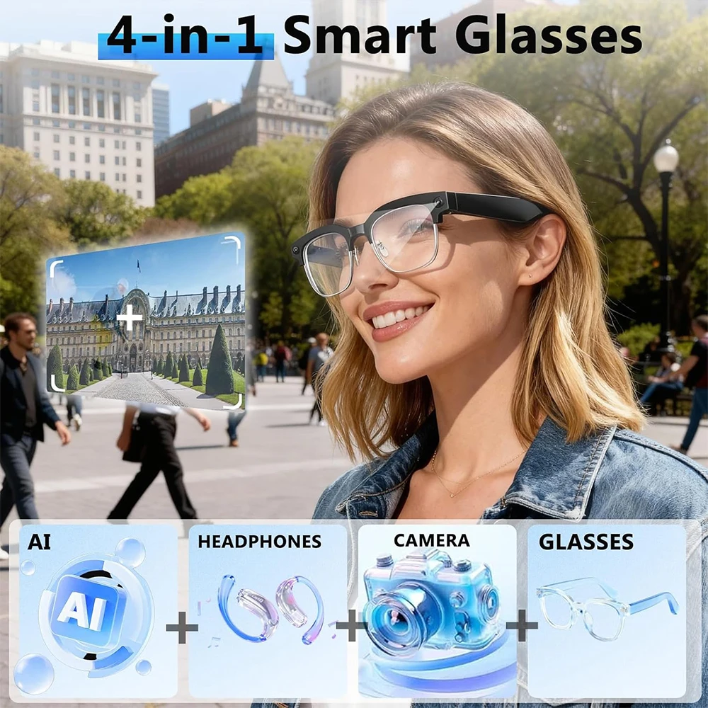 4K Smart AI Glasses 8MP Camera - Photography Product ulasan dan harga