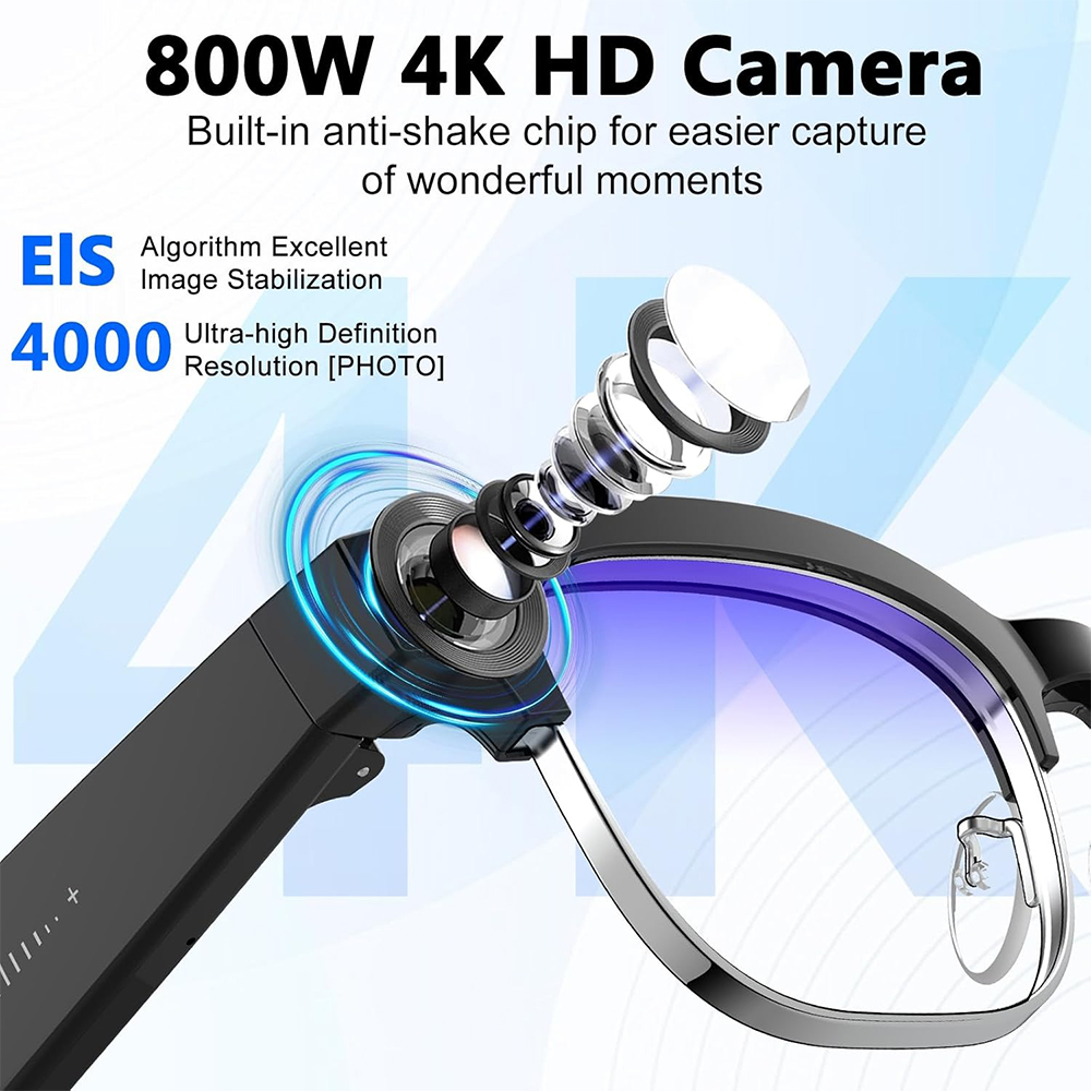 4K Smart AI Glasses 8MP Camera - Photography Product ulasan dan harga
