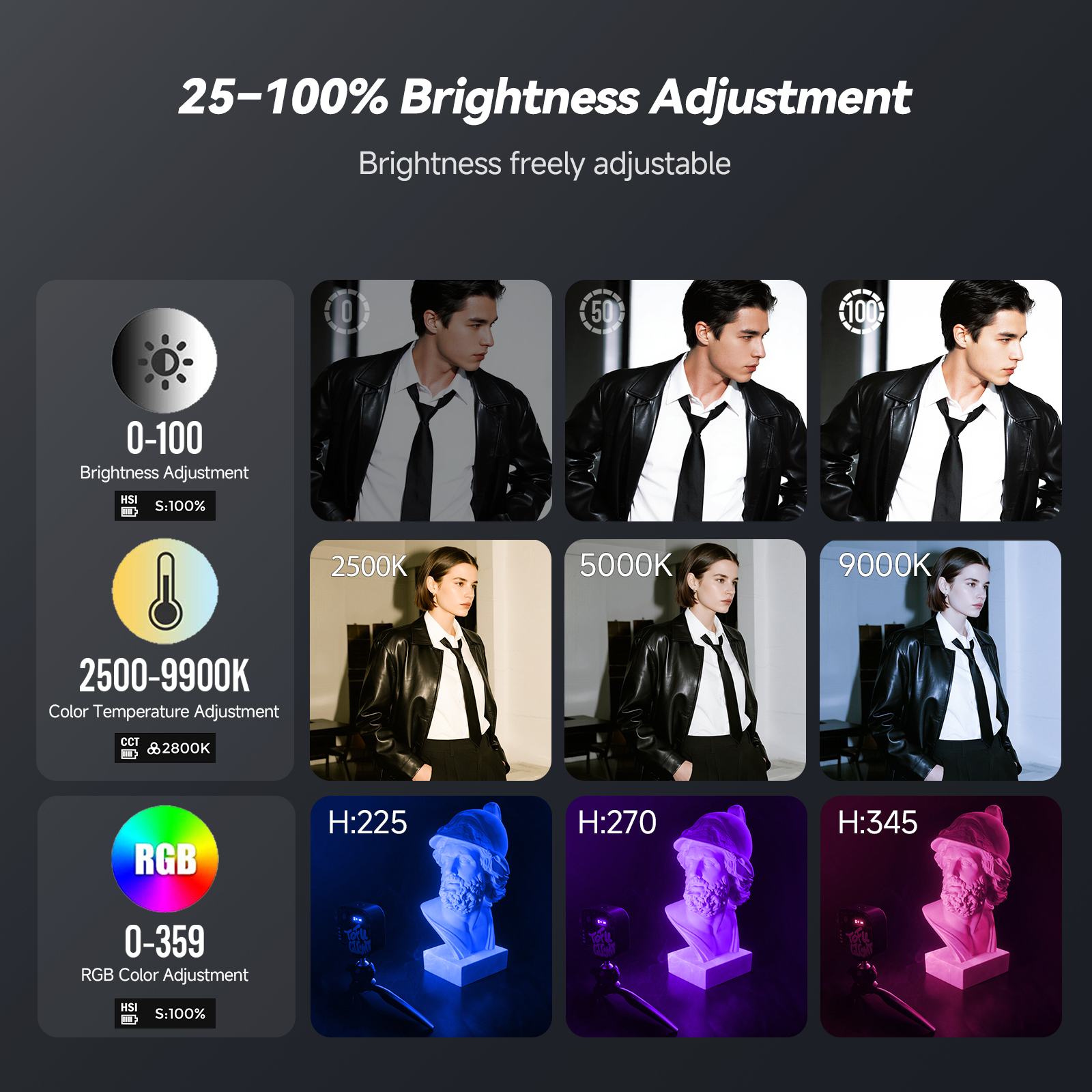PHOTOOLEX 2000mAh  Full Color  - Photography Umbrella Lights ulasan dan harga