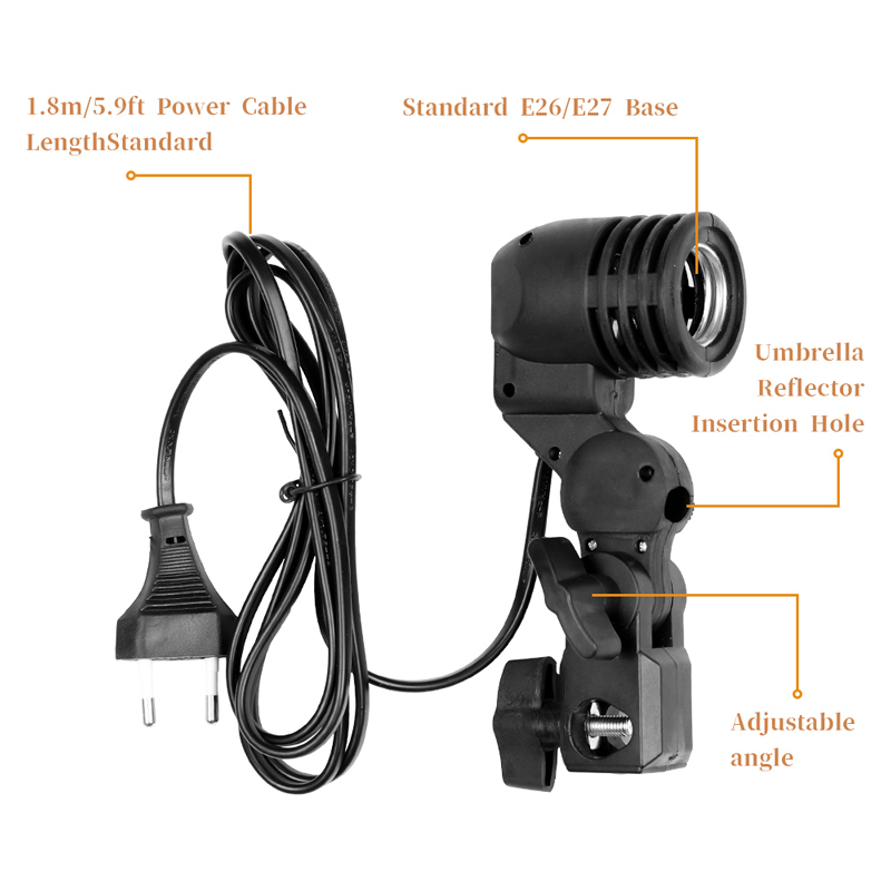 1.8m Cable Cord Light Bulb Sta - Photography Umbrella Lights ulasan dan harga