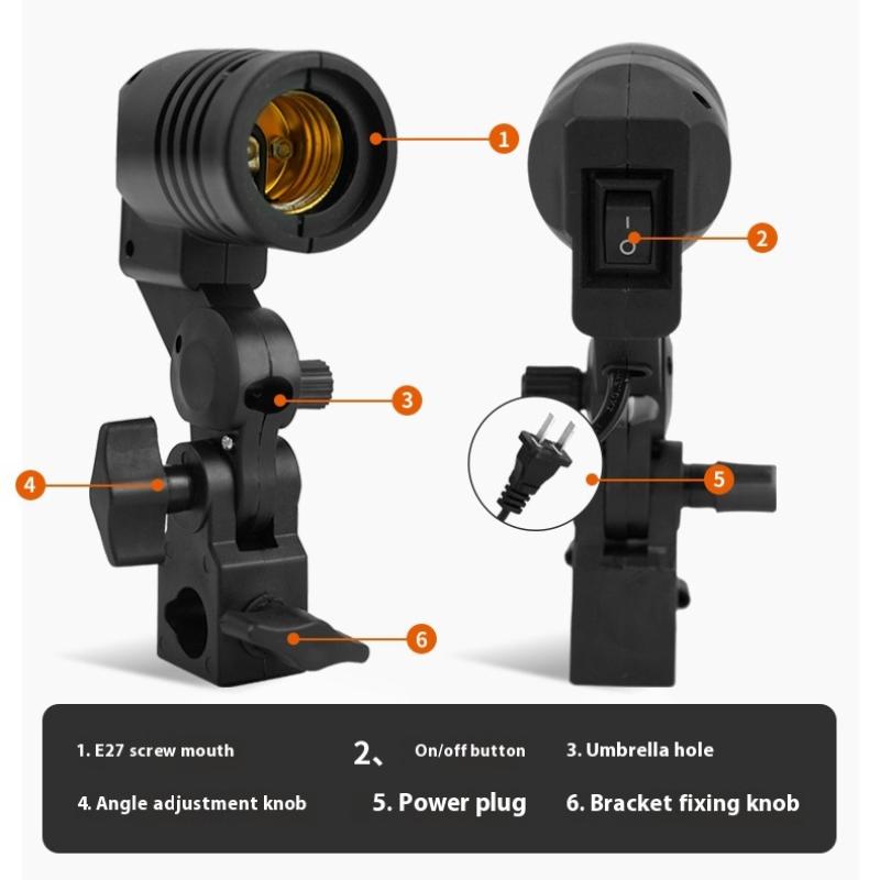Black 1.8M Cable Cord E27 Sock - Photography Umbrella Lights ulasan dan harga