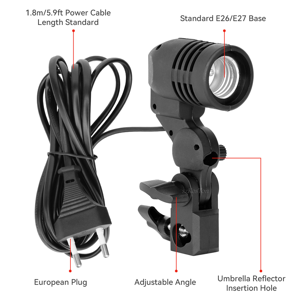 Single Head Bulb Holder E27 So - Photography Umbrella Lights ulasan dan harga