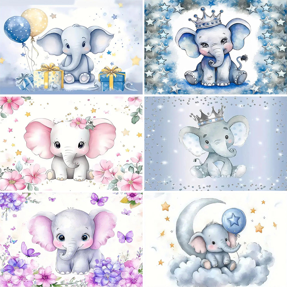 Cartoon Elephant  Birthday Par - Photography Sport ulasan dan harga