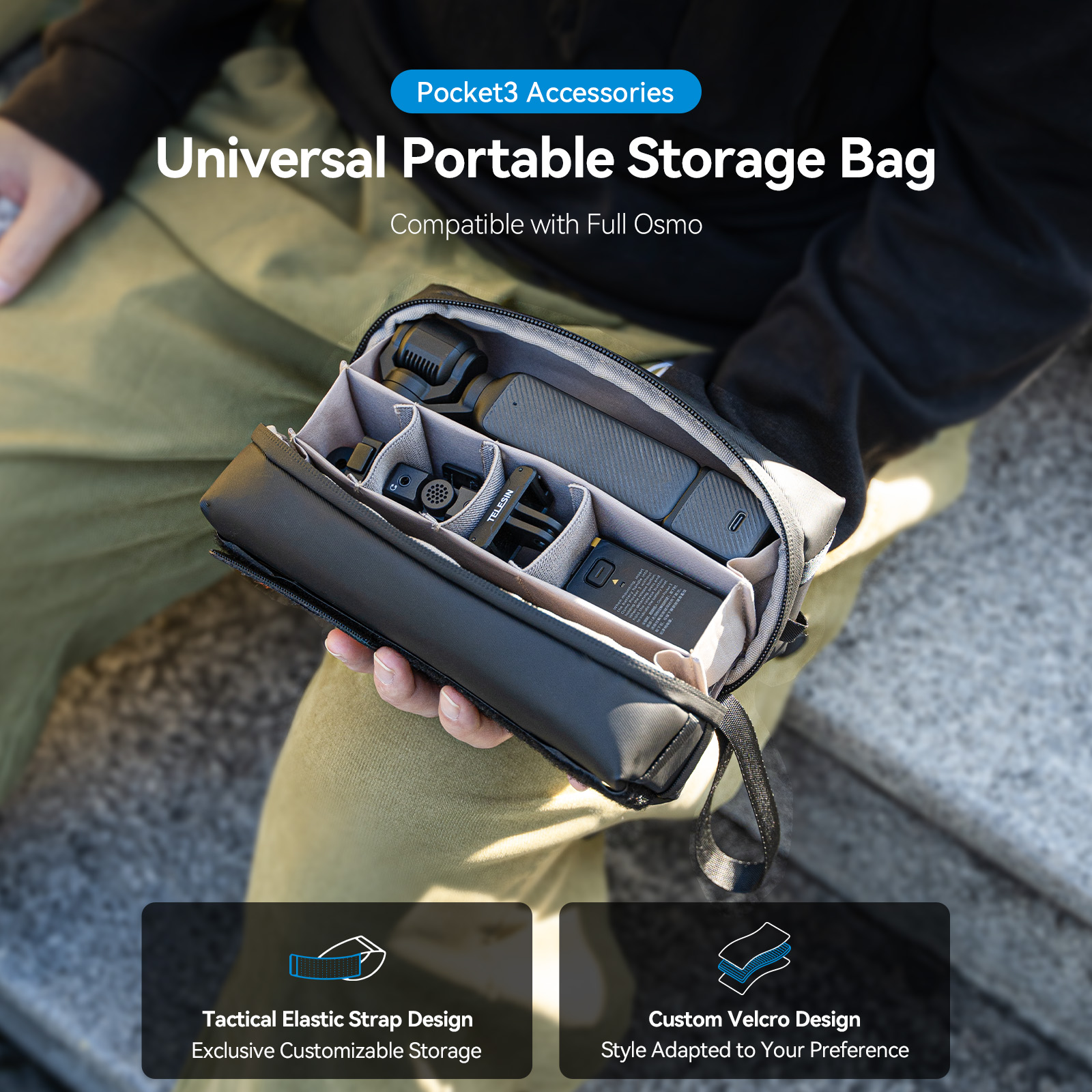 TELESIN Universal Portable Sto - Camera Bag Waterproof ulasan dan harga