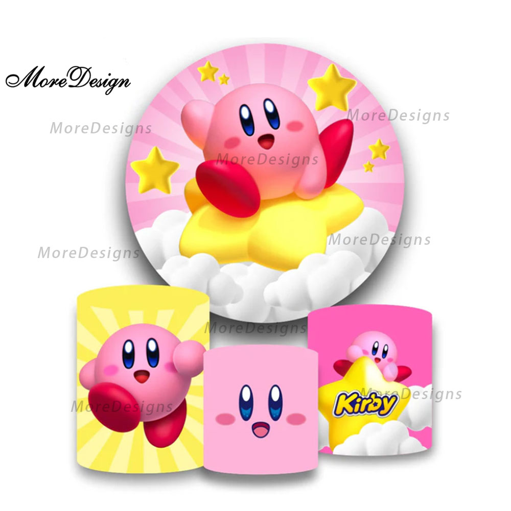 Cartoon Star Kirby Round Backd - Photography Sport ulasan dan harga