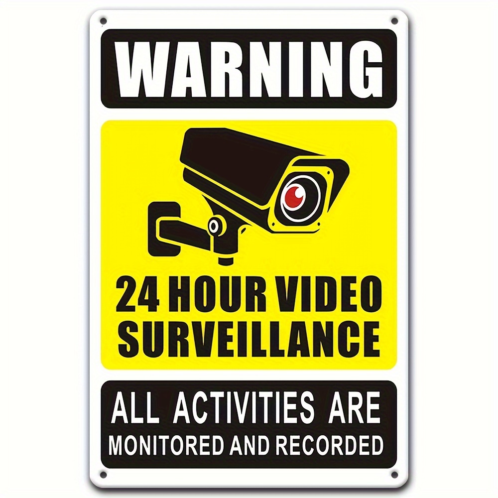 24/7 Video Surveillance Warnin - Photography Street ulasan dan harga