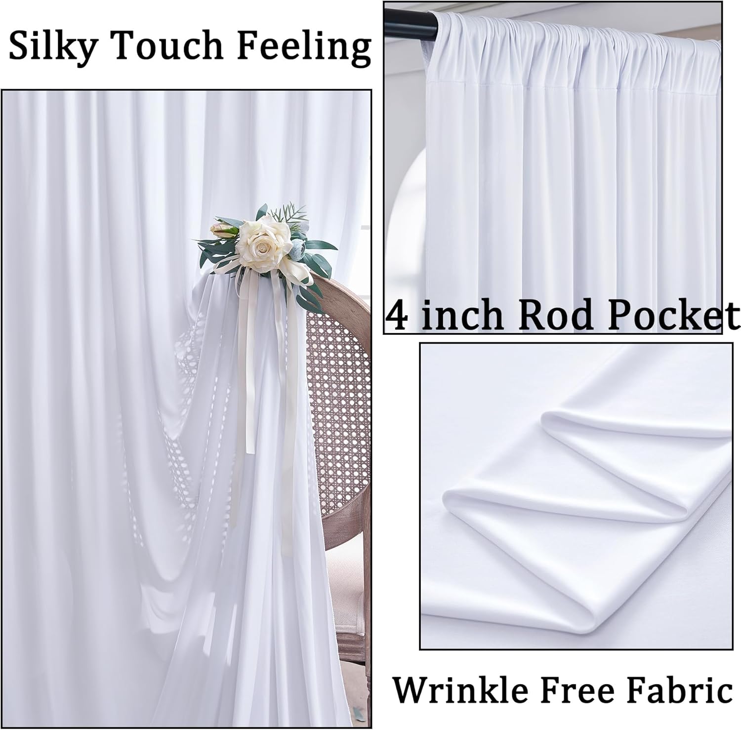 White Backdrop Curtains 10x10  - Photography Product ulasan dan harga