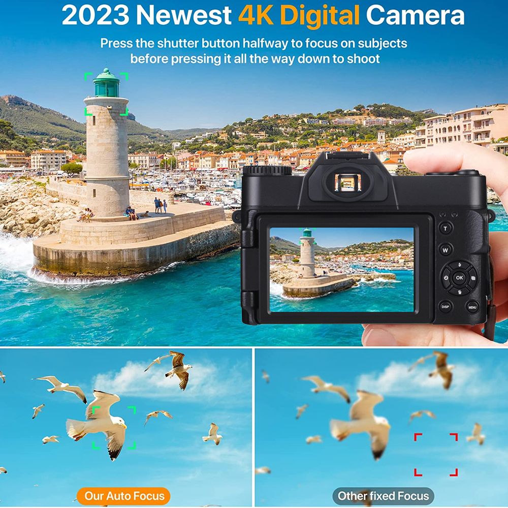 4K HD Video Camera 48MP DSLR D - Photography Natural Lighting ulasan dan harga