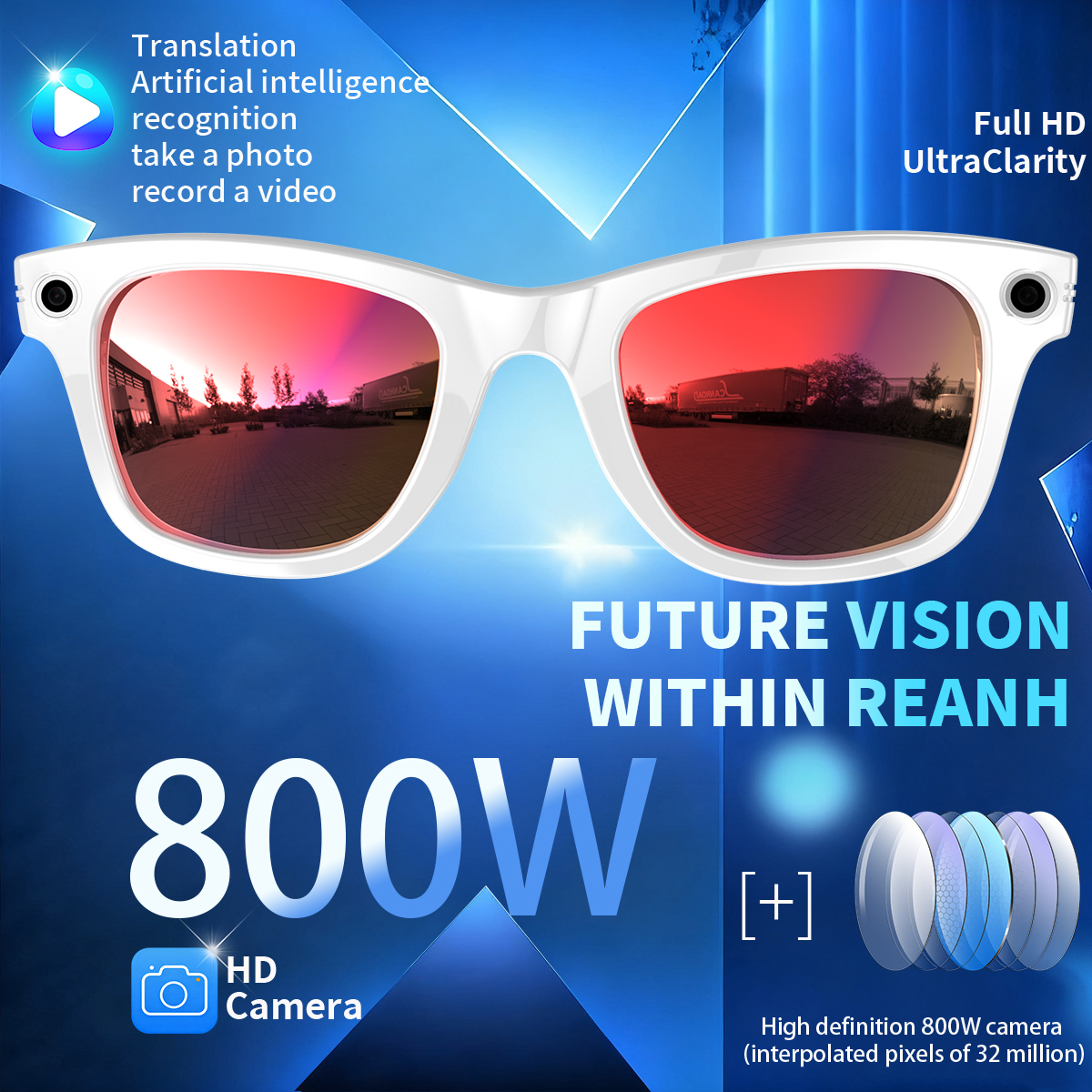2025 New Smart Sunglasses with - Photography Translate ulasan dan harga