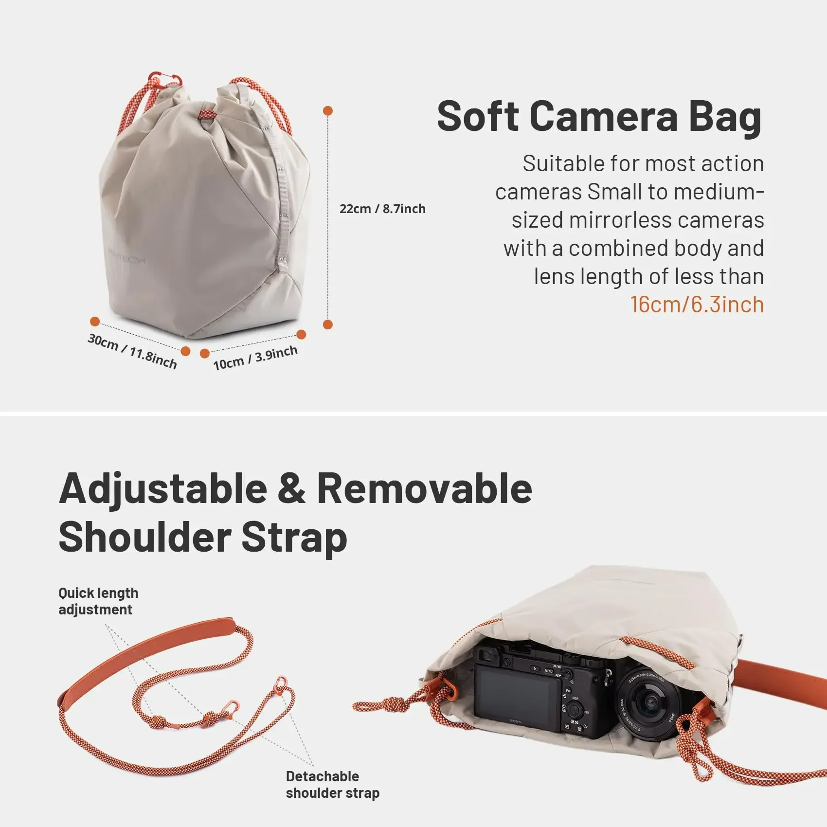PGYTECH OneGo Drawstring Bag M - Lens Case Pouch ulasan dan harga