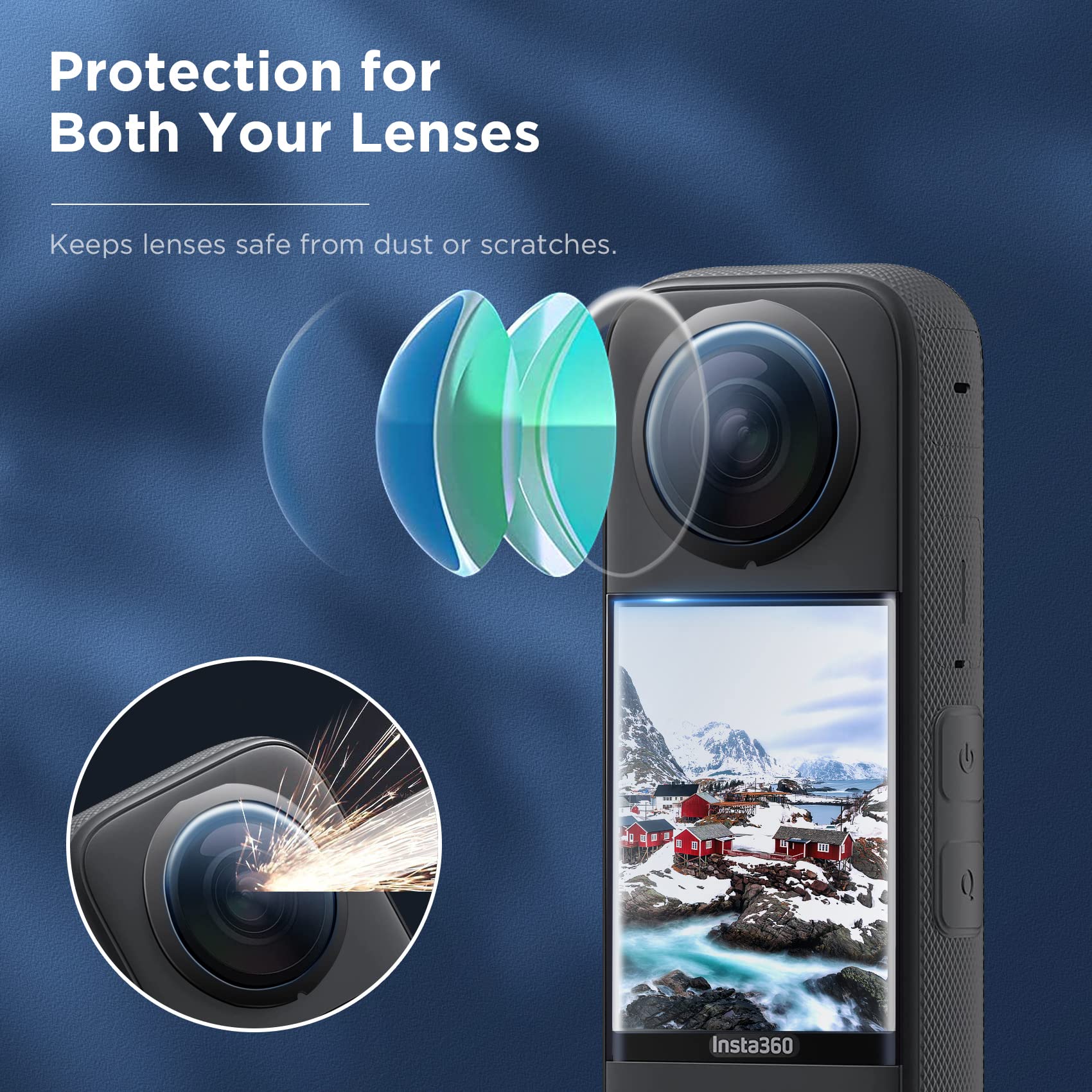 Accessories Set for Insta360 X - Lens Case Pouch ulasan dan harga