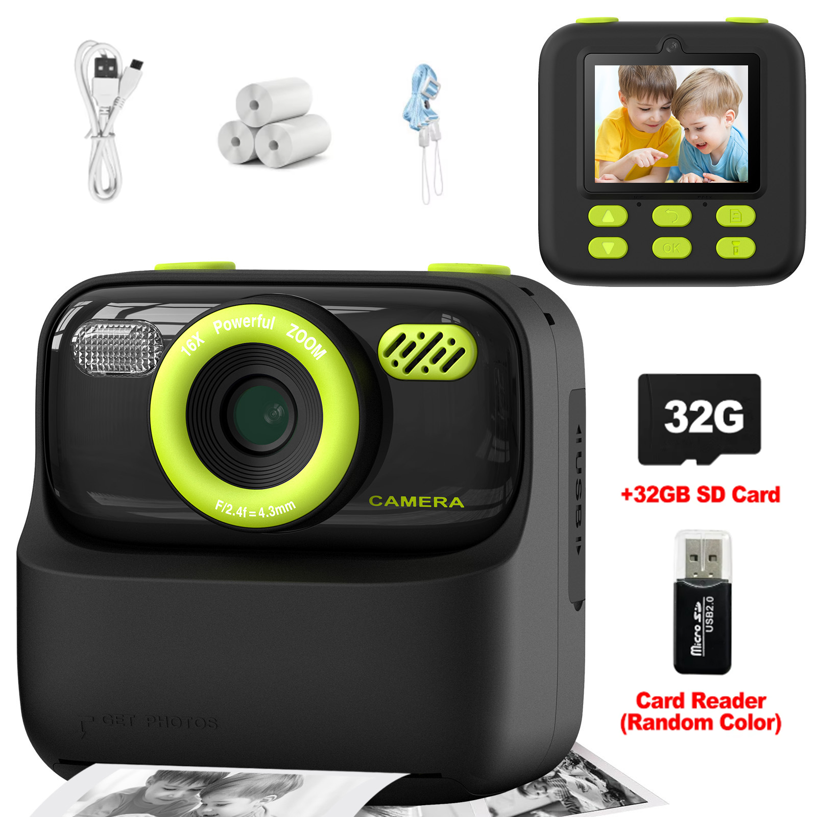 Kids Instant Print Camera 32GB - Photography Product ulasan dan harga