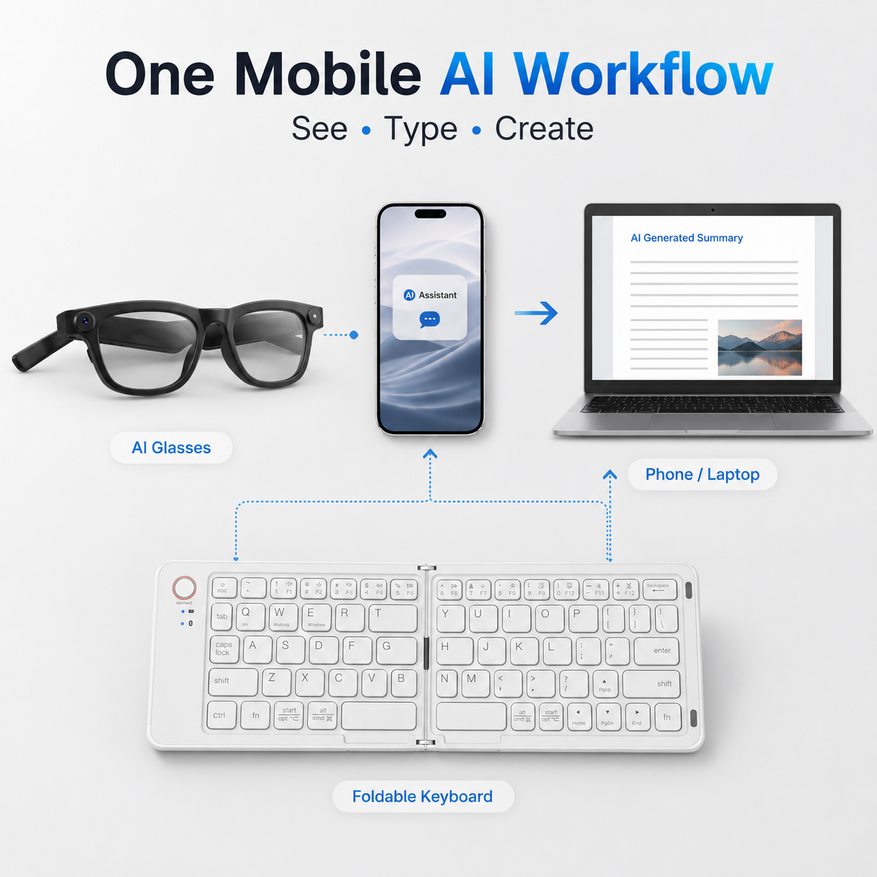 Smart Glasses with Foldable Ke - Photography Translate ulasan dan harga