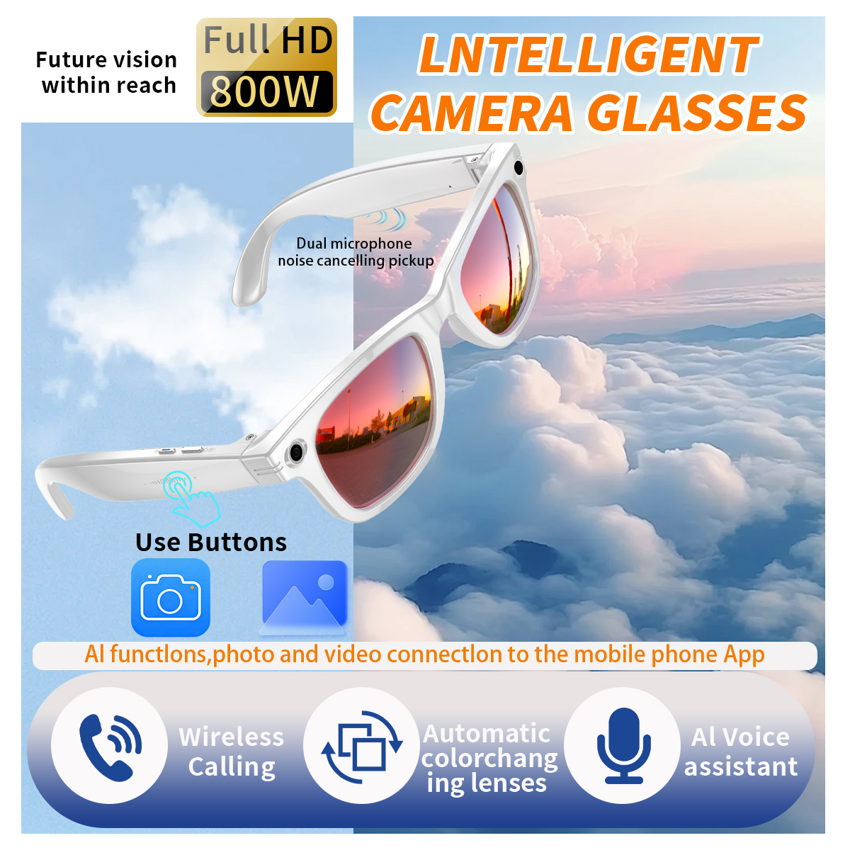 New Smart Glasses For Men Wome - Photography Translate ulasan dan harga