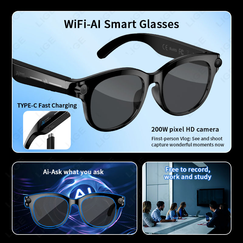 New 200W Camera AI Glasses For - Photography Translate ulasan dan harga