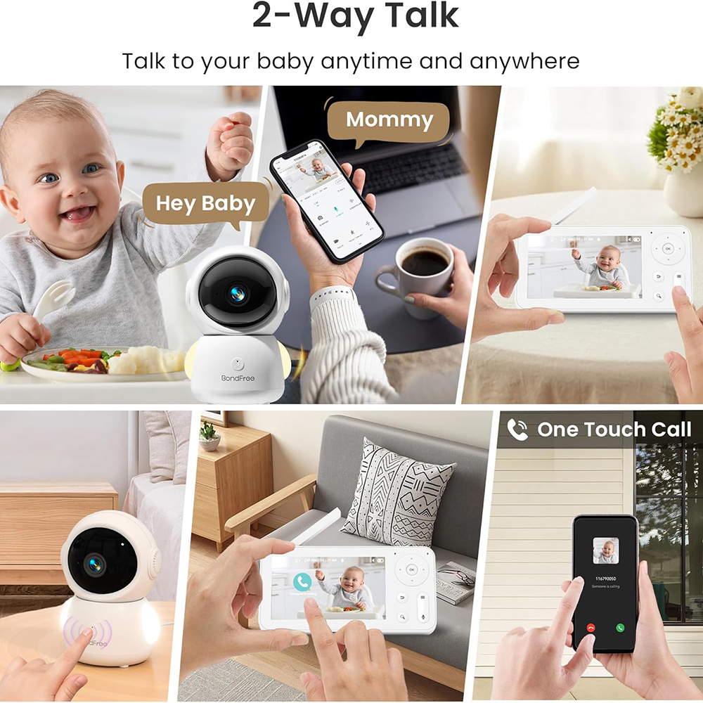 2K Baby Monitor with 2 Cameras - Photography Umbrella Lights ulasan dan harga