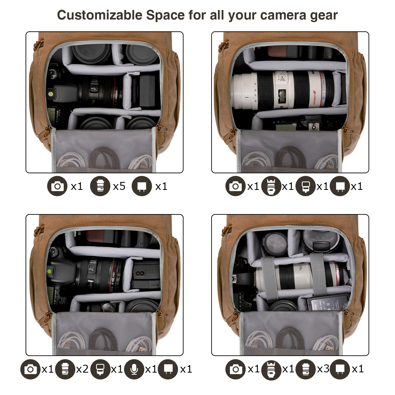 BAGSMART Camera Bag DSLR Photo - Camera Bag Waterproof ulasan dan harga