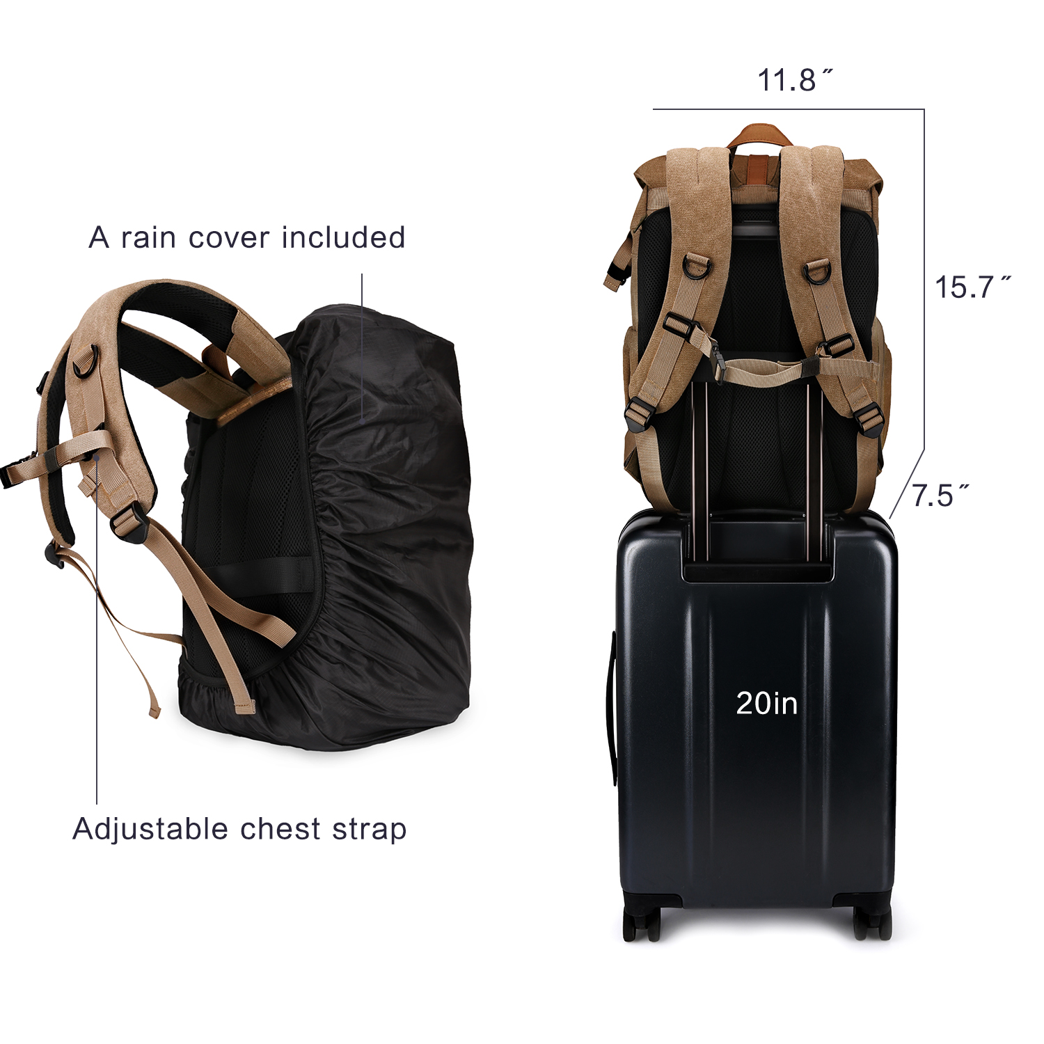 BAGSMART Camera Bag DSLR Photo - Camera Bag Waterproof ulasan dan harga