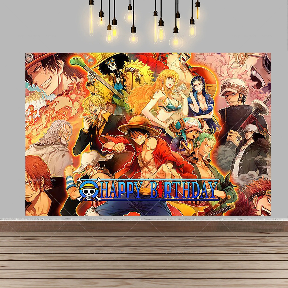 Anime One Piece Luffy Backdrop - Photography Sport ulasan dan harga
