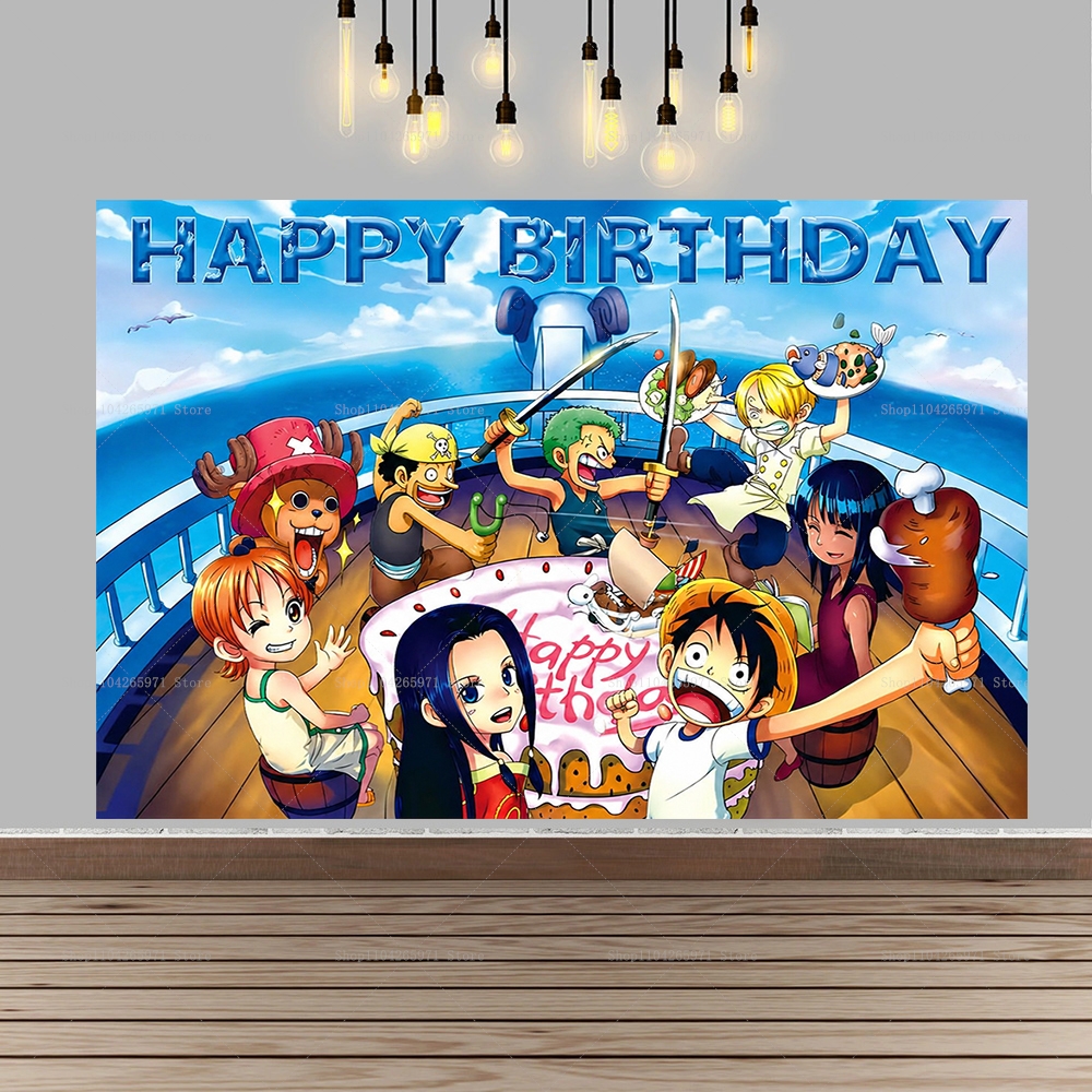 Anime One Piece Luffy Backdrop - Photography Sport ulasan dan harga