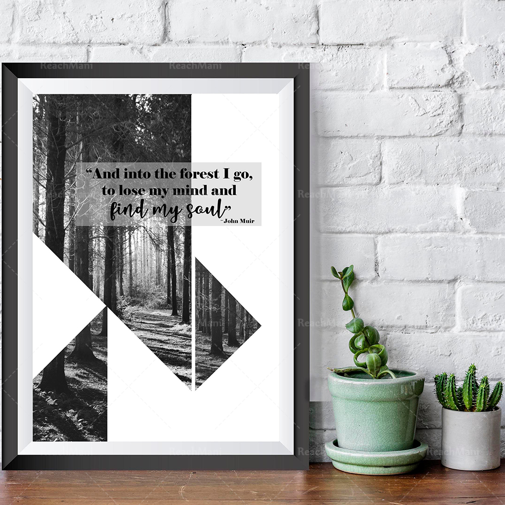 Black and white forest prints/ - Photography Quotes Inspirational ulasan dan harga
