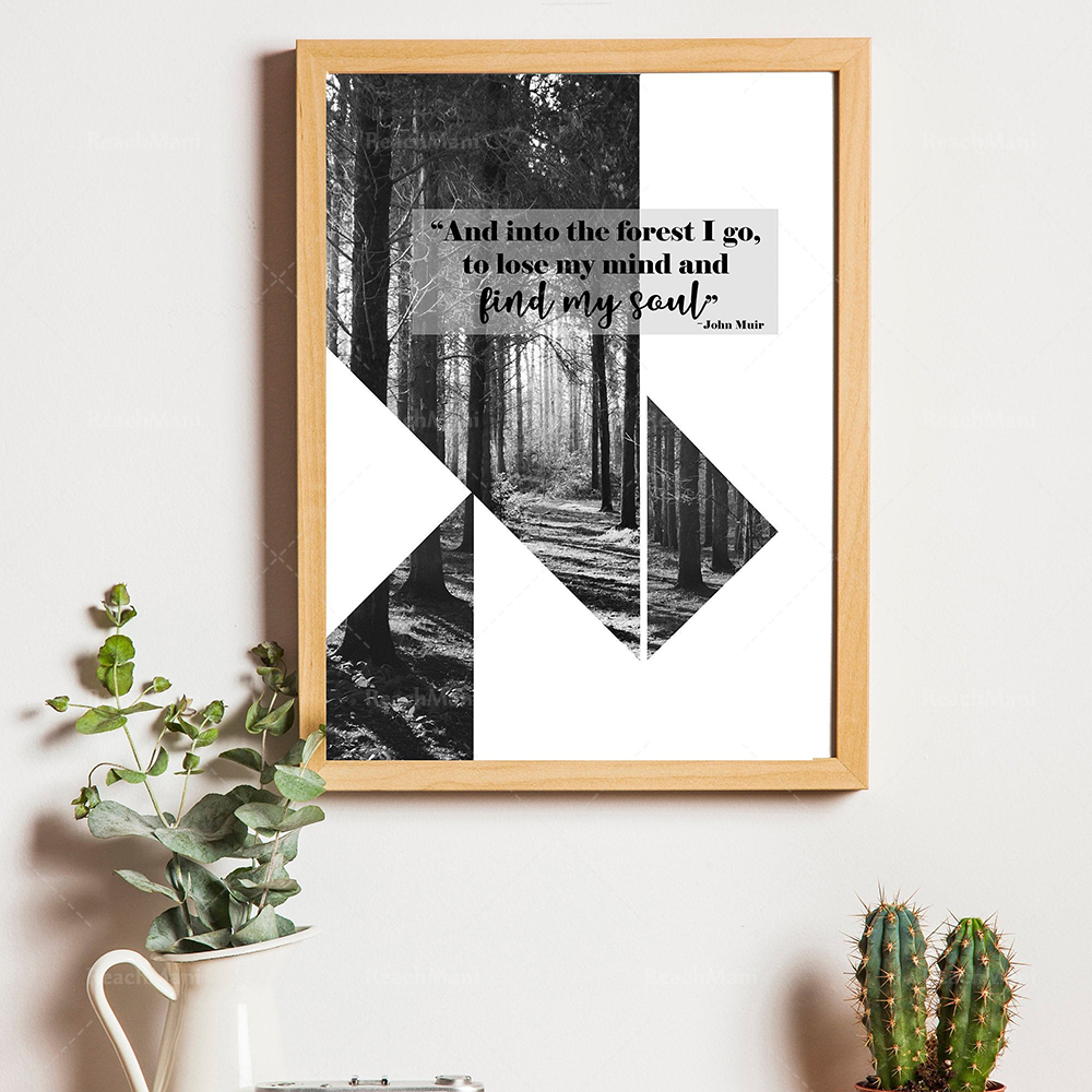 Black and white forest prints/ - Photography Quotes Inspirational ulasan dan harga