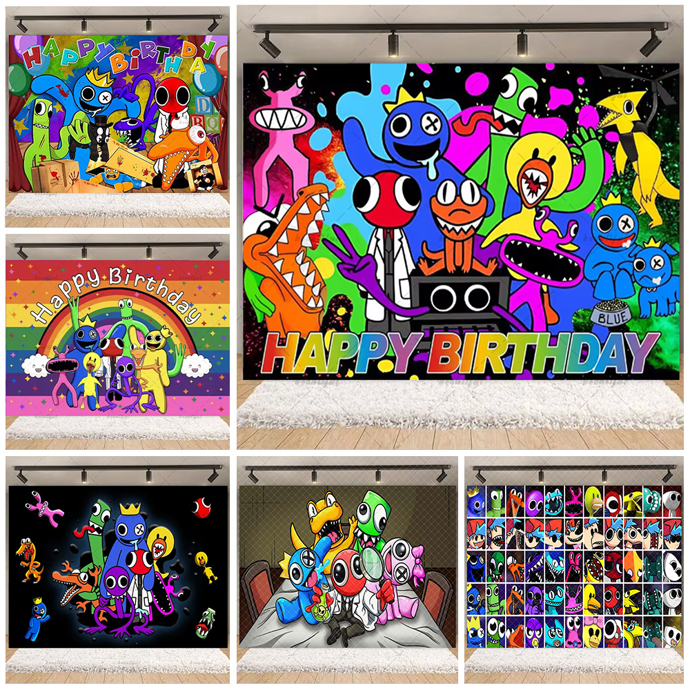 Cartoon Rainbow Theme  Kid Bir - Photography Sport ulasan dan harga